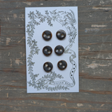 While Silver Beast Studio - Mini Buttons 13mm Set of 6
