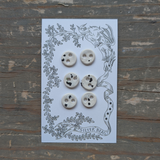 While Silver Beast Studio - Mini Buttons 13mm Set of 6