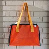 Mesh Contrast Tote Bag