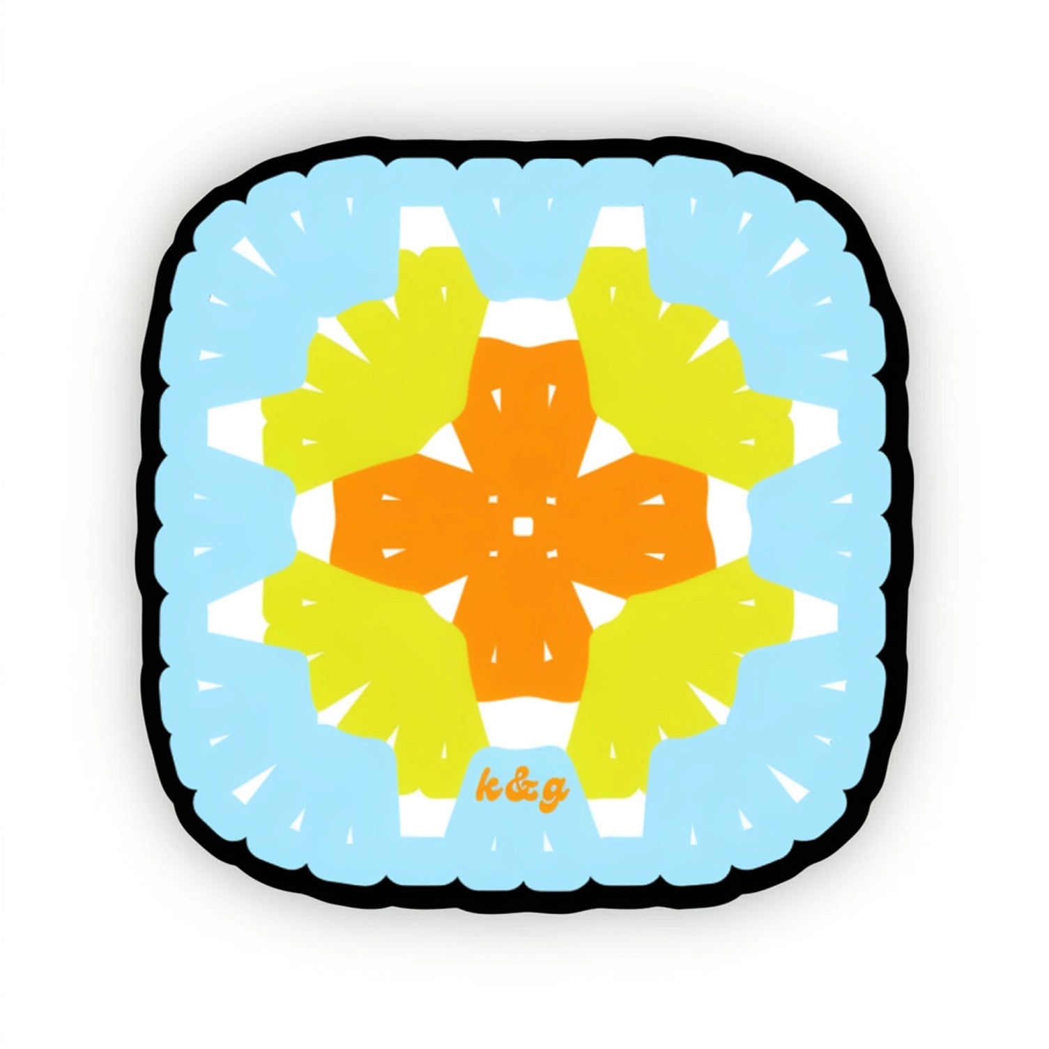 Crochet Granny Square Sticker – Woven Art Yarn Shop