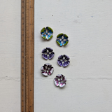 Cupped Enamel Flower Buttons
