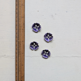 Cupped Enamel Flower Buttons