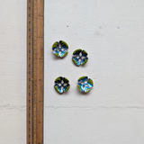 Cupped Enamel Flower Buttons