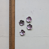 Cupped Enamel Flower Buttons