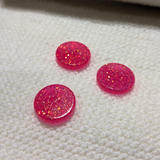 1" Glitter Resin Buttons