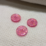 1" Glitter Resin Buttons