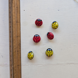 Ladybug Plastic Buttons
