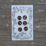 While Silver Beast Studio - Mini Buttons 13mm Set of 6