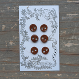 While Silver Beast Studio - Mini Buttons 13mm Set of 6