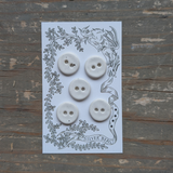 While Silver Beast Studio - Original Buttons 18mm Set of 5