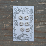 While Silver Beast Studio - Mini Buttons 13mm Set of 6