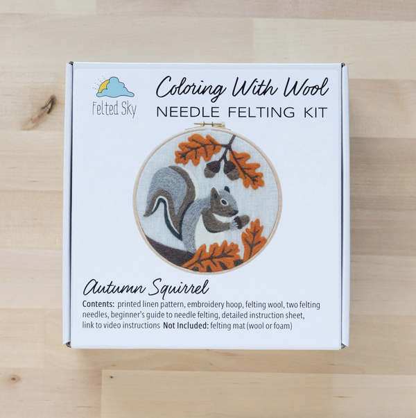 Autumn Squirrel Felting Kit