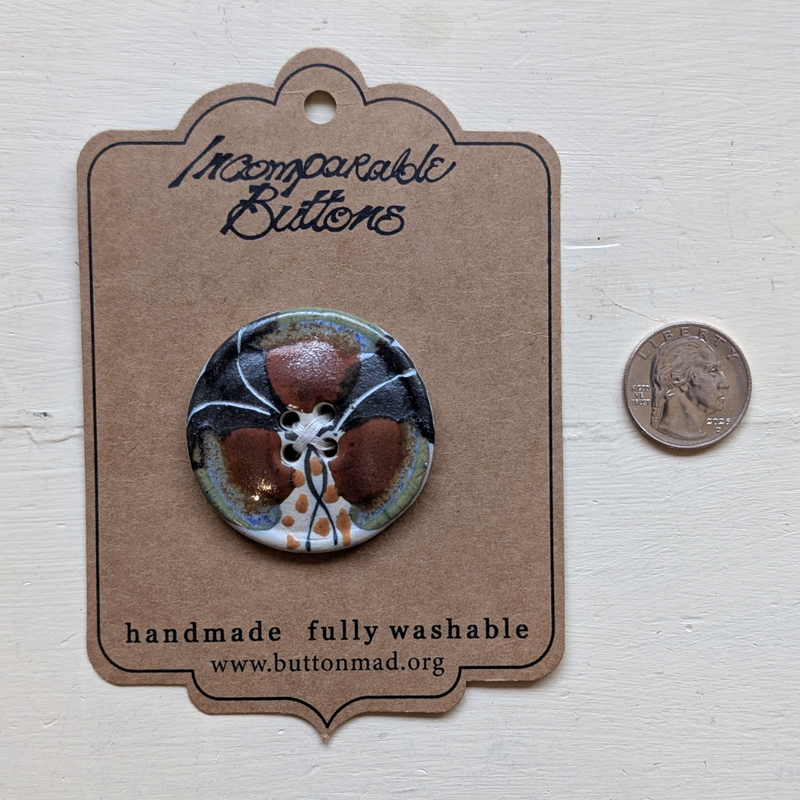 Large Brown Floral Buttons