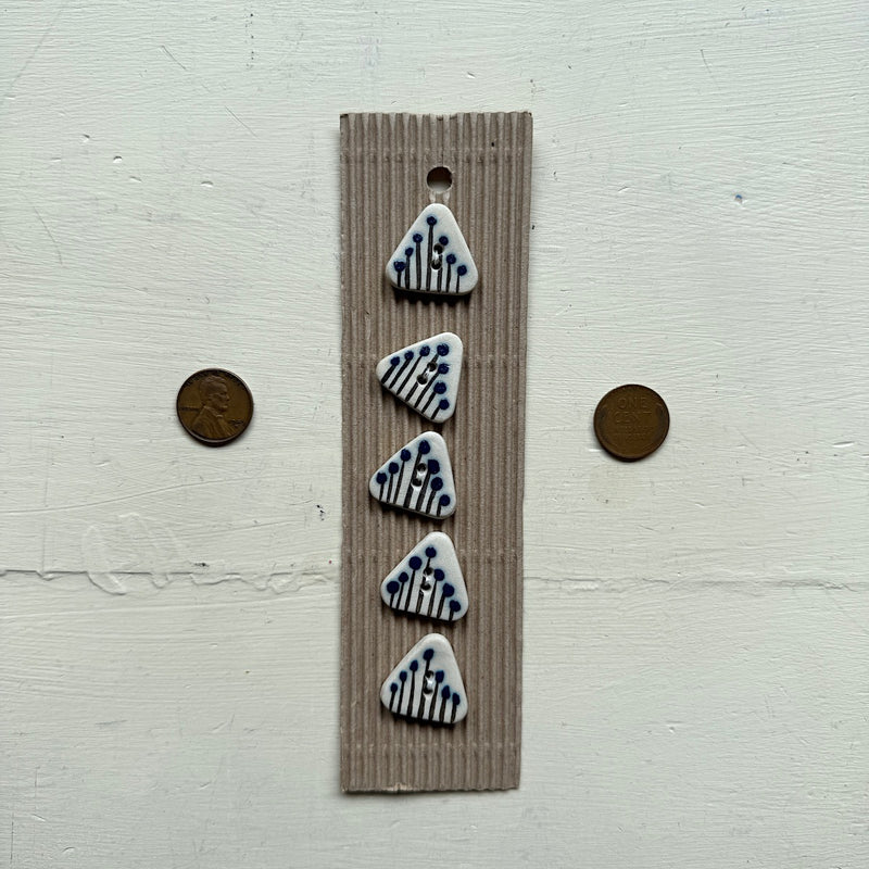 Floral Grass Triangle Buttons