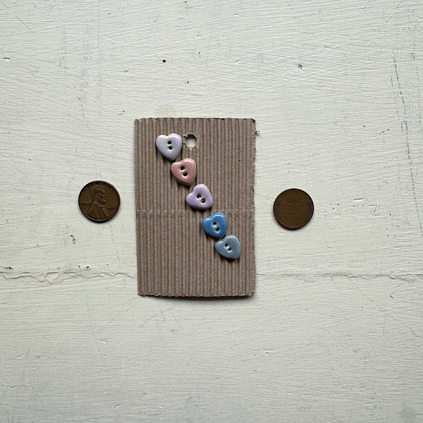 Pastel Heart Buttons