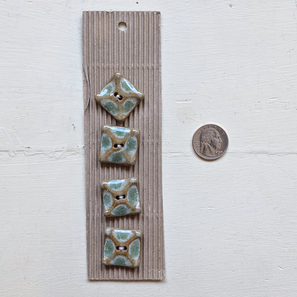 Square Turquoise Buttons