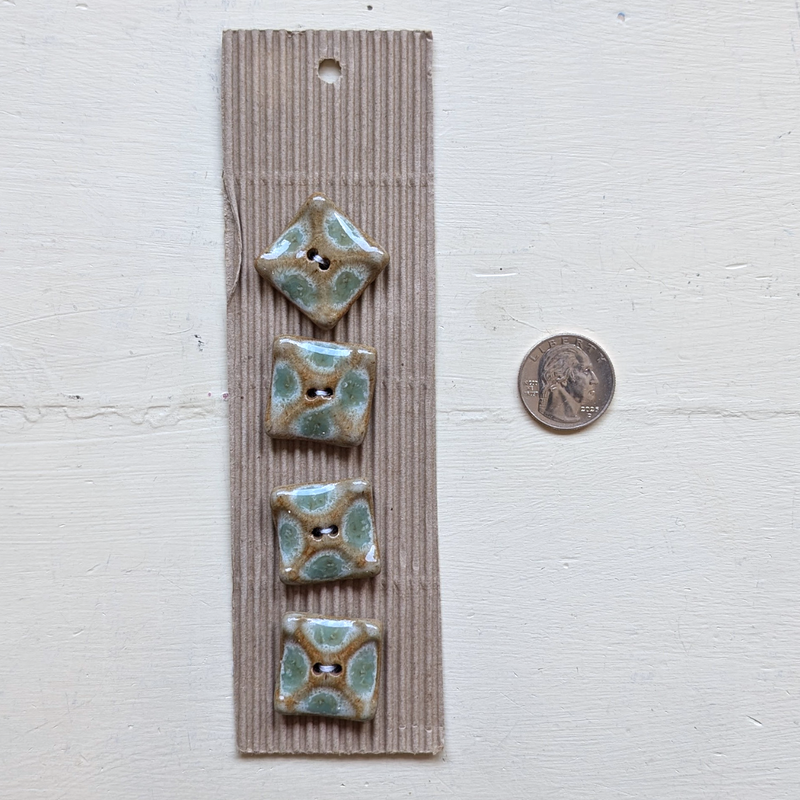 Square Turquoise Buttons