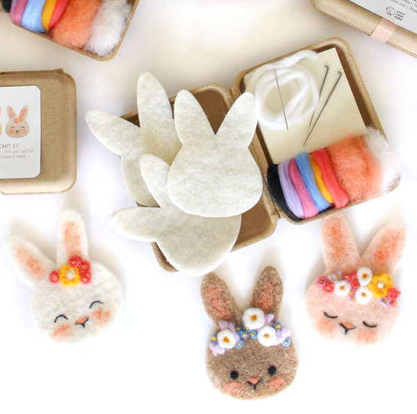 Mini Bunny Felting Kit