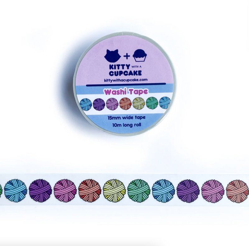 Rainbow Yarn Ball Washi Tape