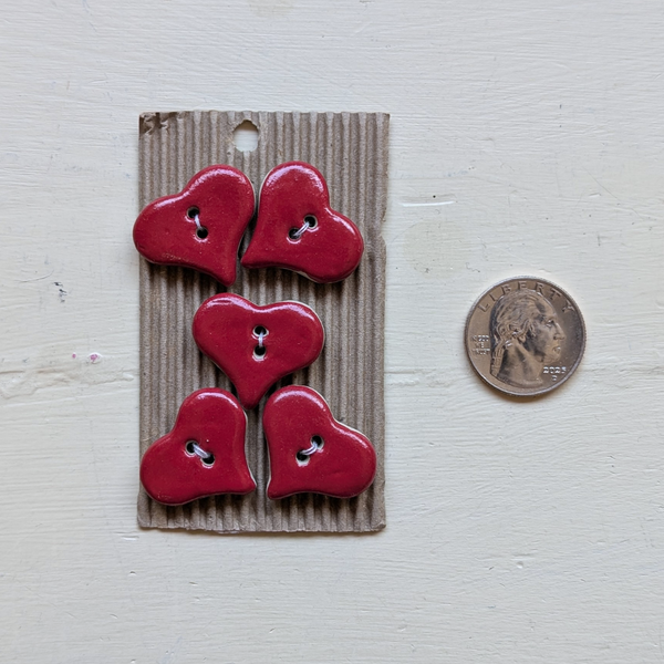 Red Heart Buttons