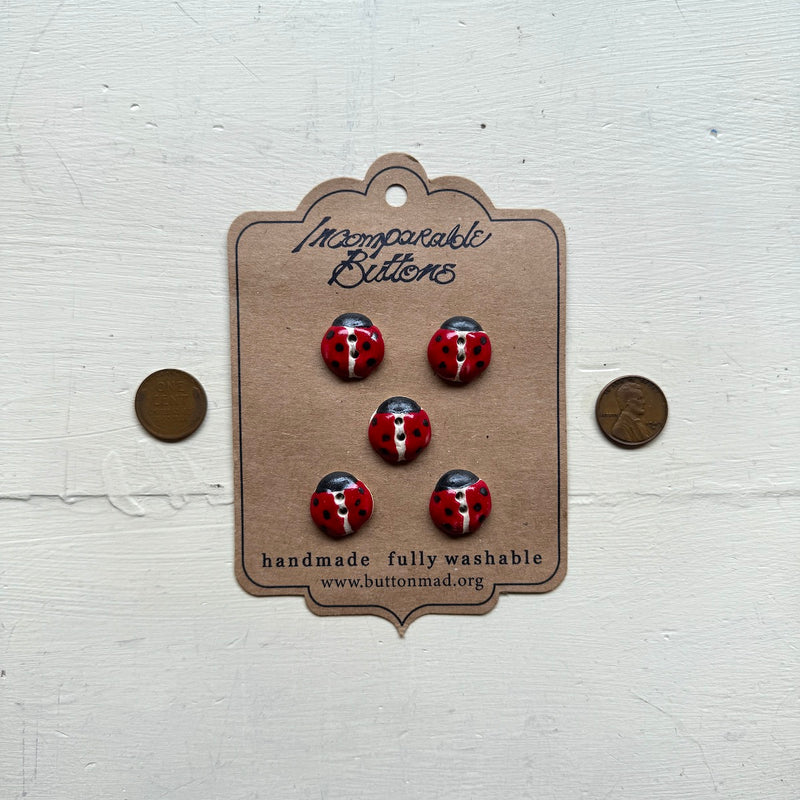 Red Ladybird Buttons