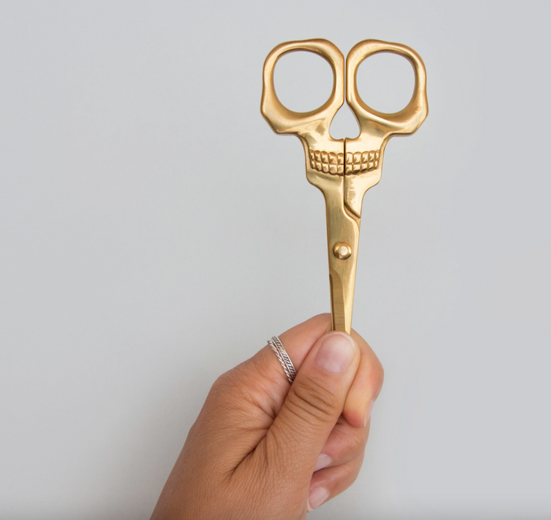 Brass Skull Scissors