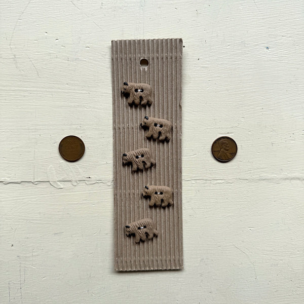 Terracotta Bear Buttons