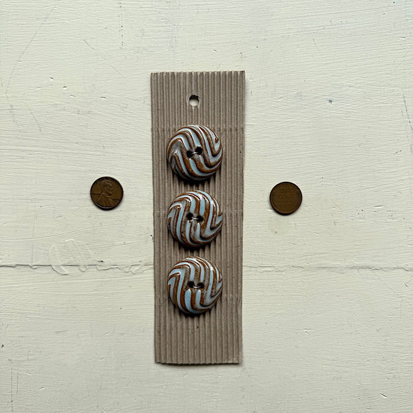 Terracotta Swirl Buttons
