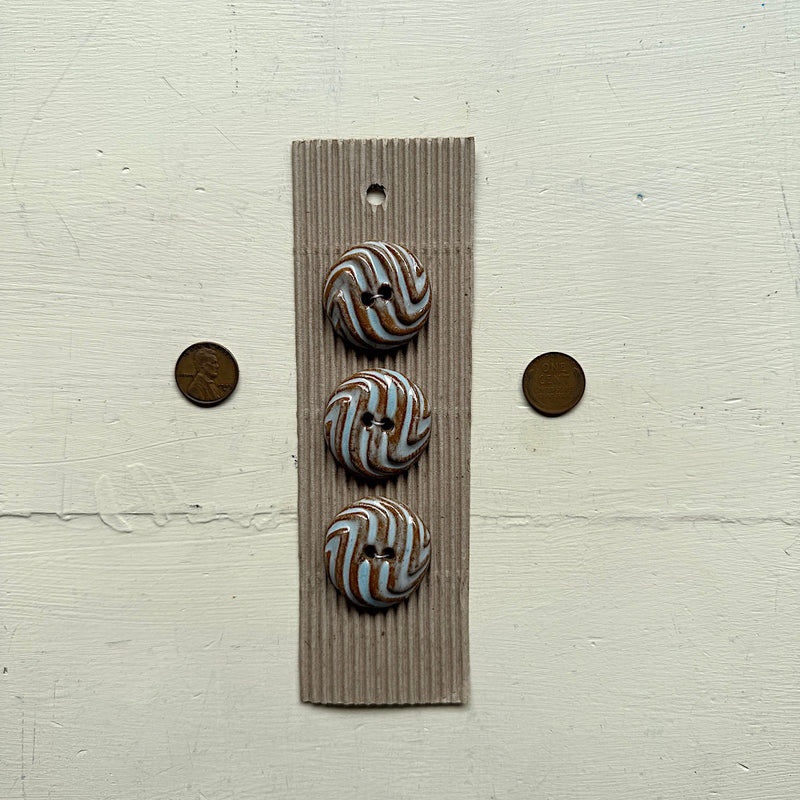 Terracotta Swirl Buttons