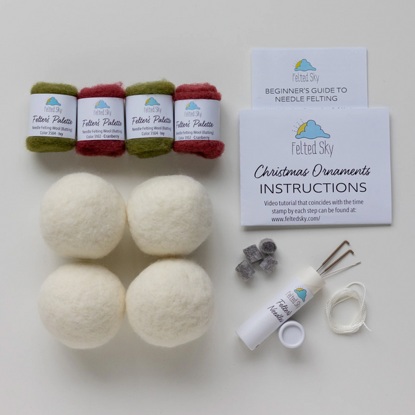 Christmas Ornaments Needle Felting Kit