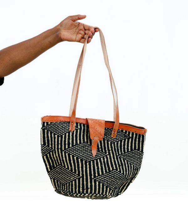 Zebra Woven Tote