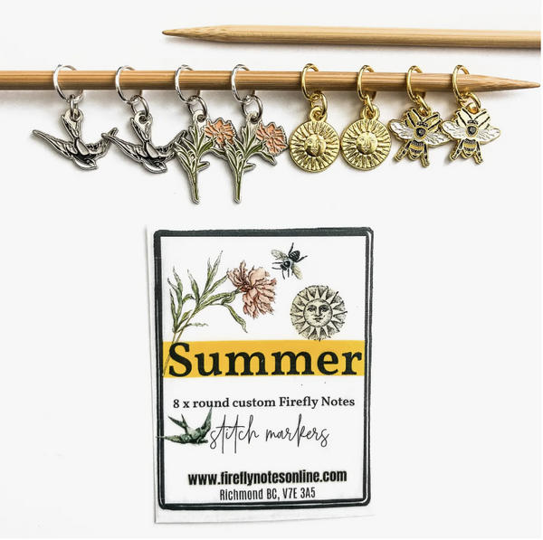 Summer Stitch Marker Rings