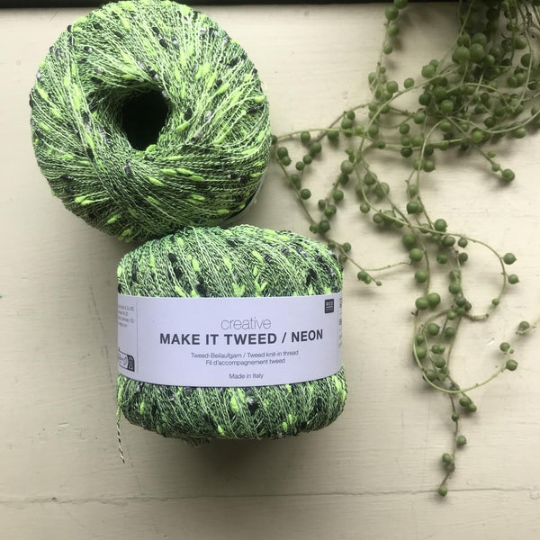 Make it Tweed Neon Green