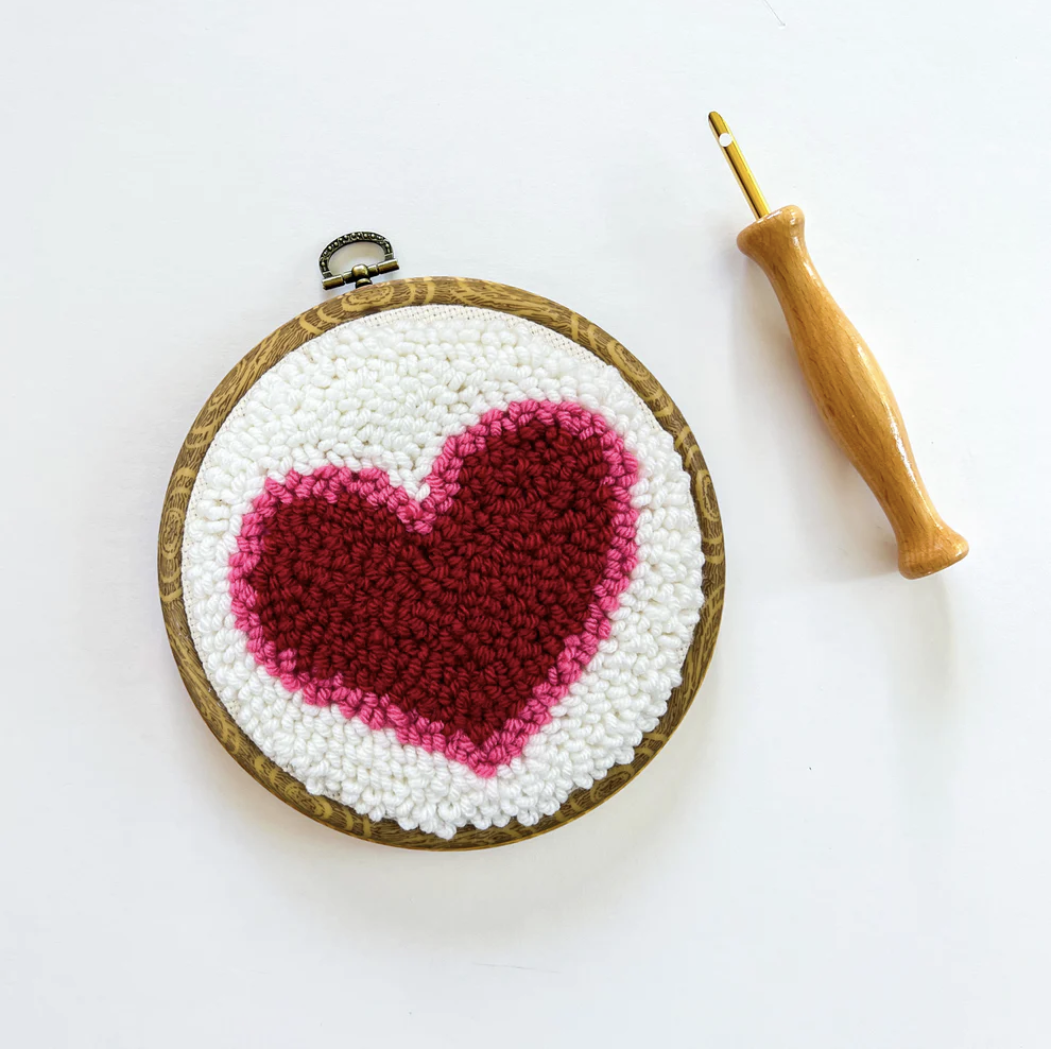 Heart Punch Needle Kit – Woven Art Yarn Shop